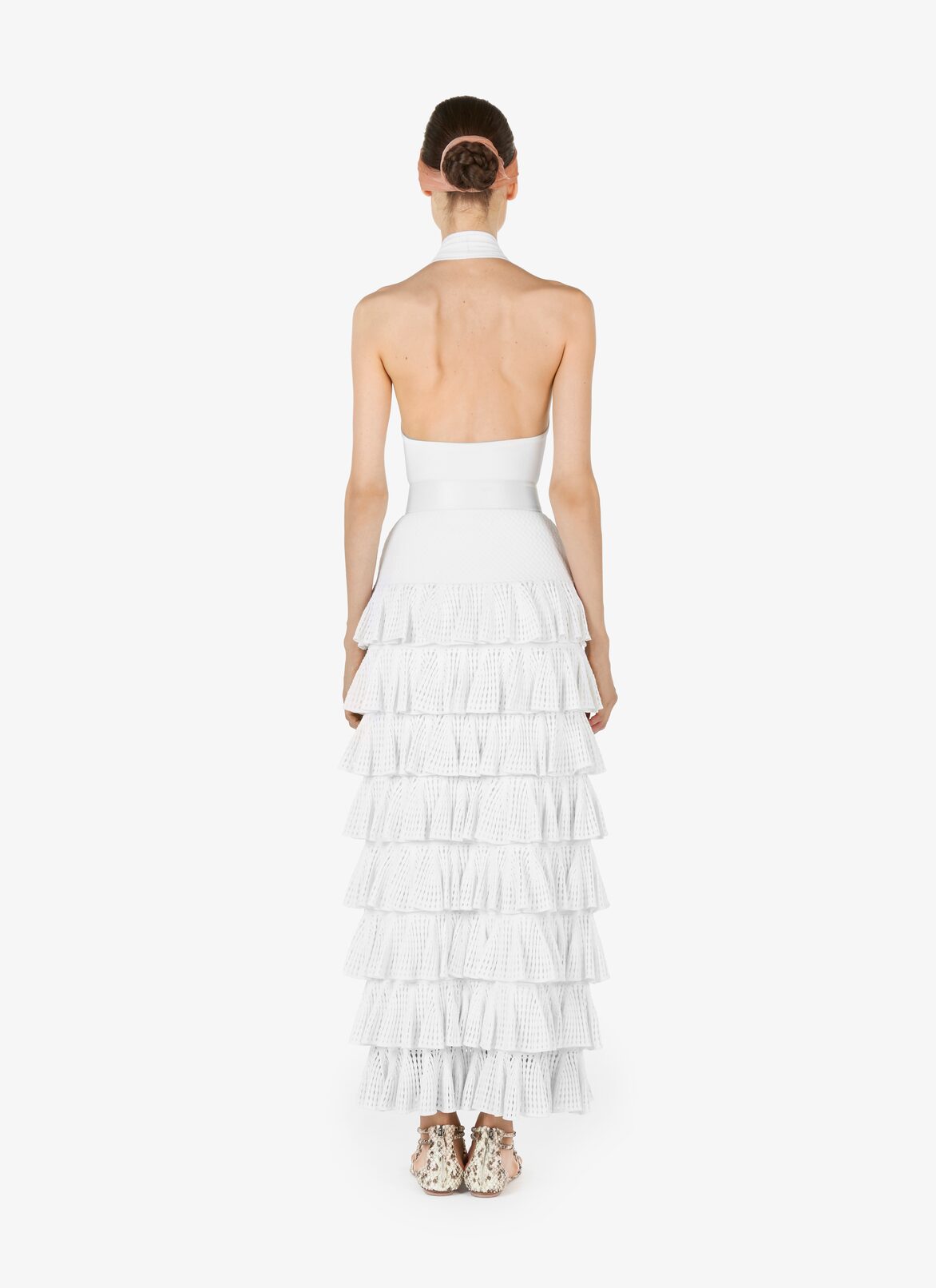 Halter-Neck Bodysuit ALAÏA WHITE HALTER-NECK BODYSUIT
